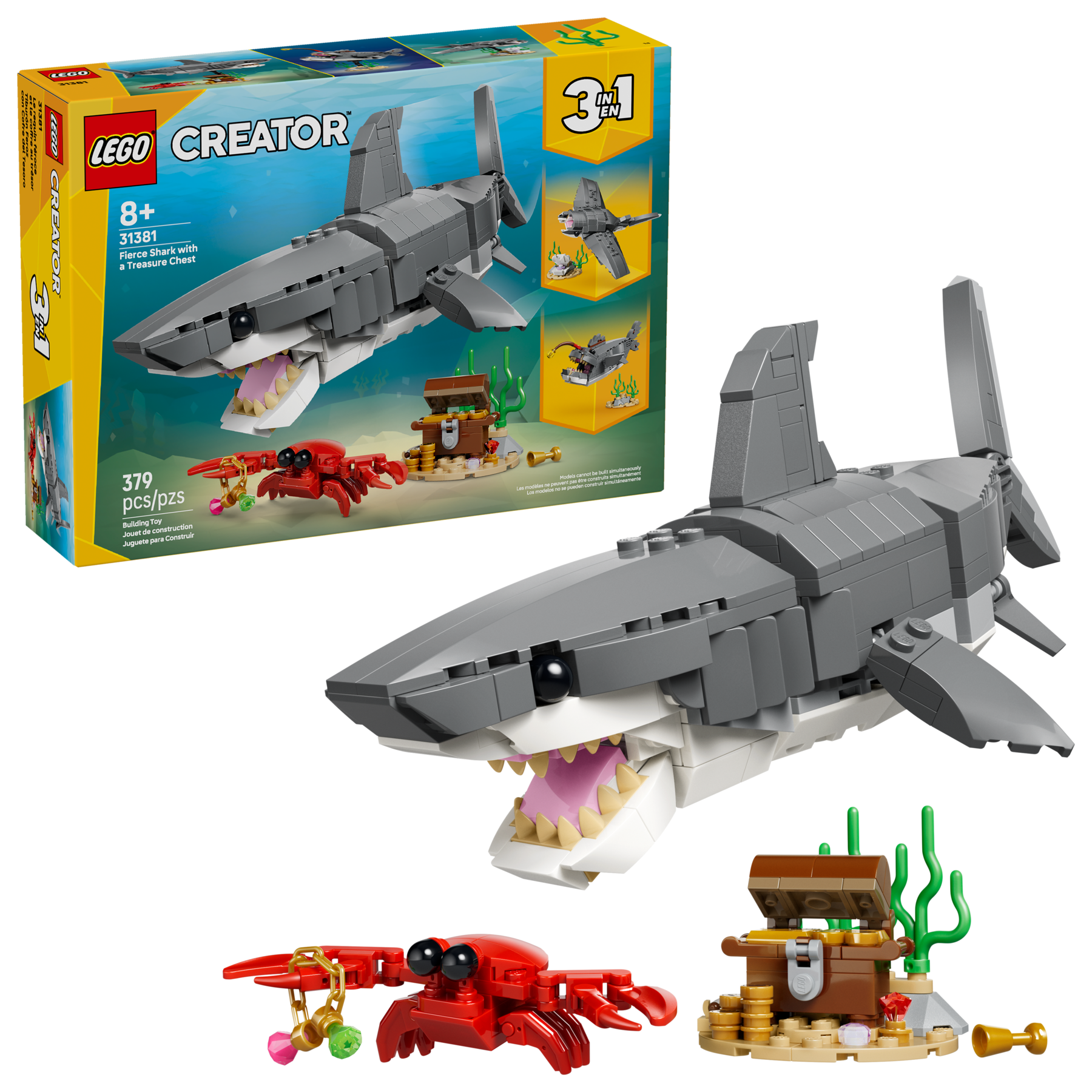 Fierce Shark With A Treasure Chest - Image 2