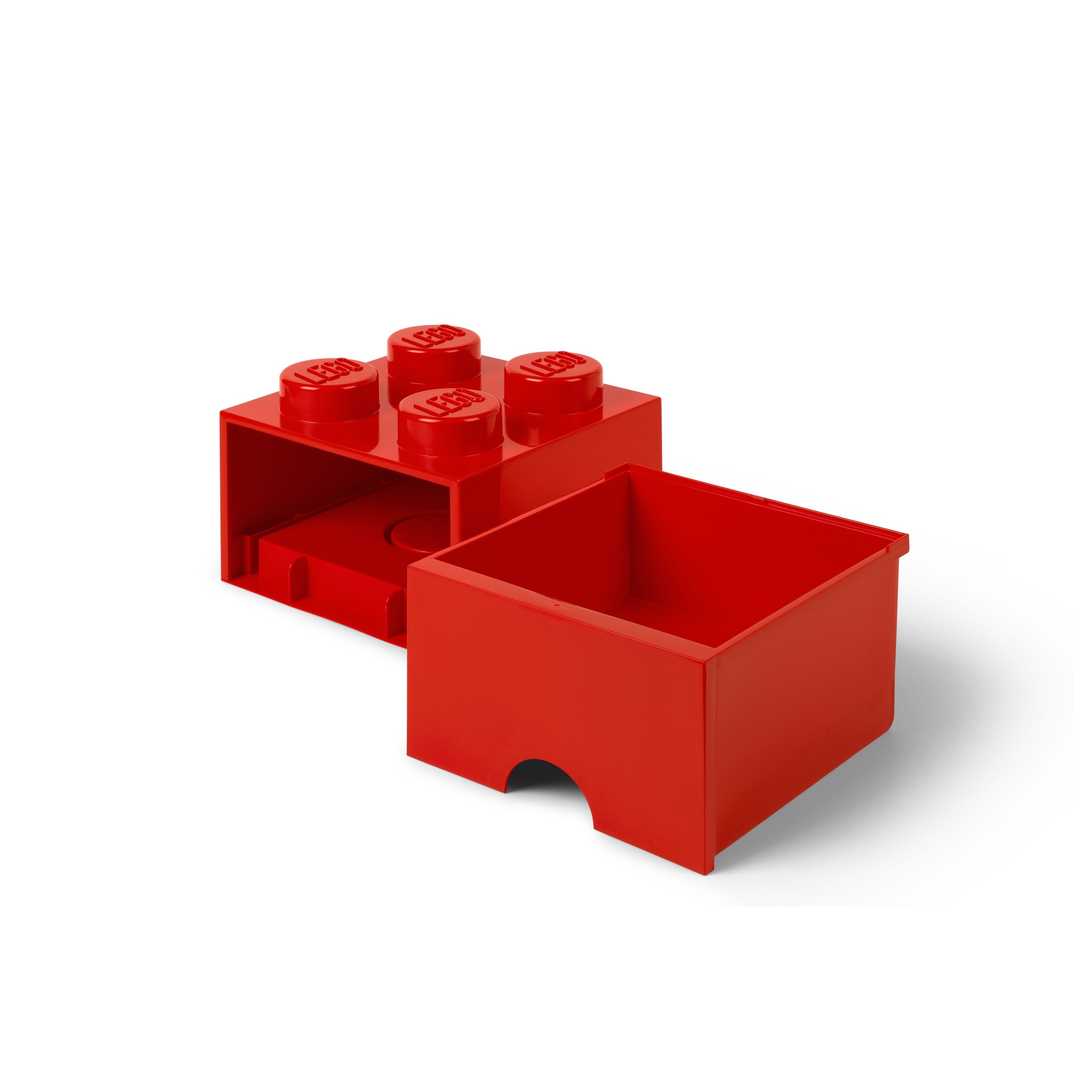 Lego 4-Stud Bright Red Storage Brick Drawer - Image 2