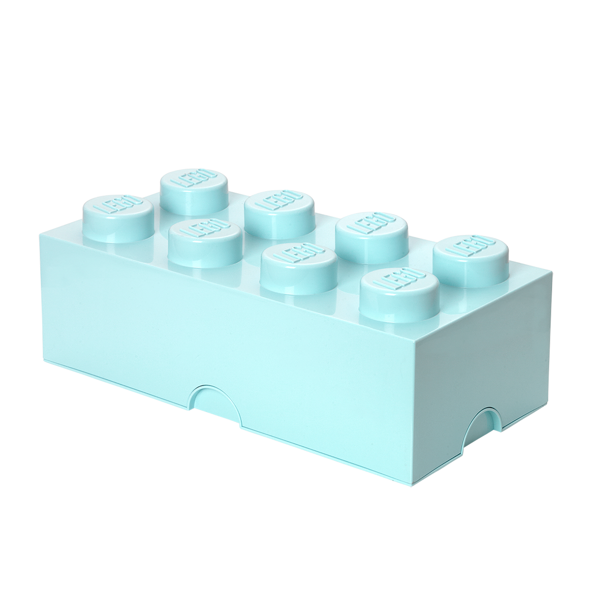 Lego 8-Stud Storage Brick – Aqua Blue