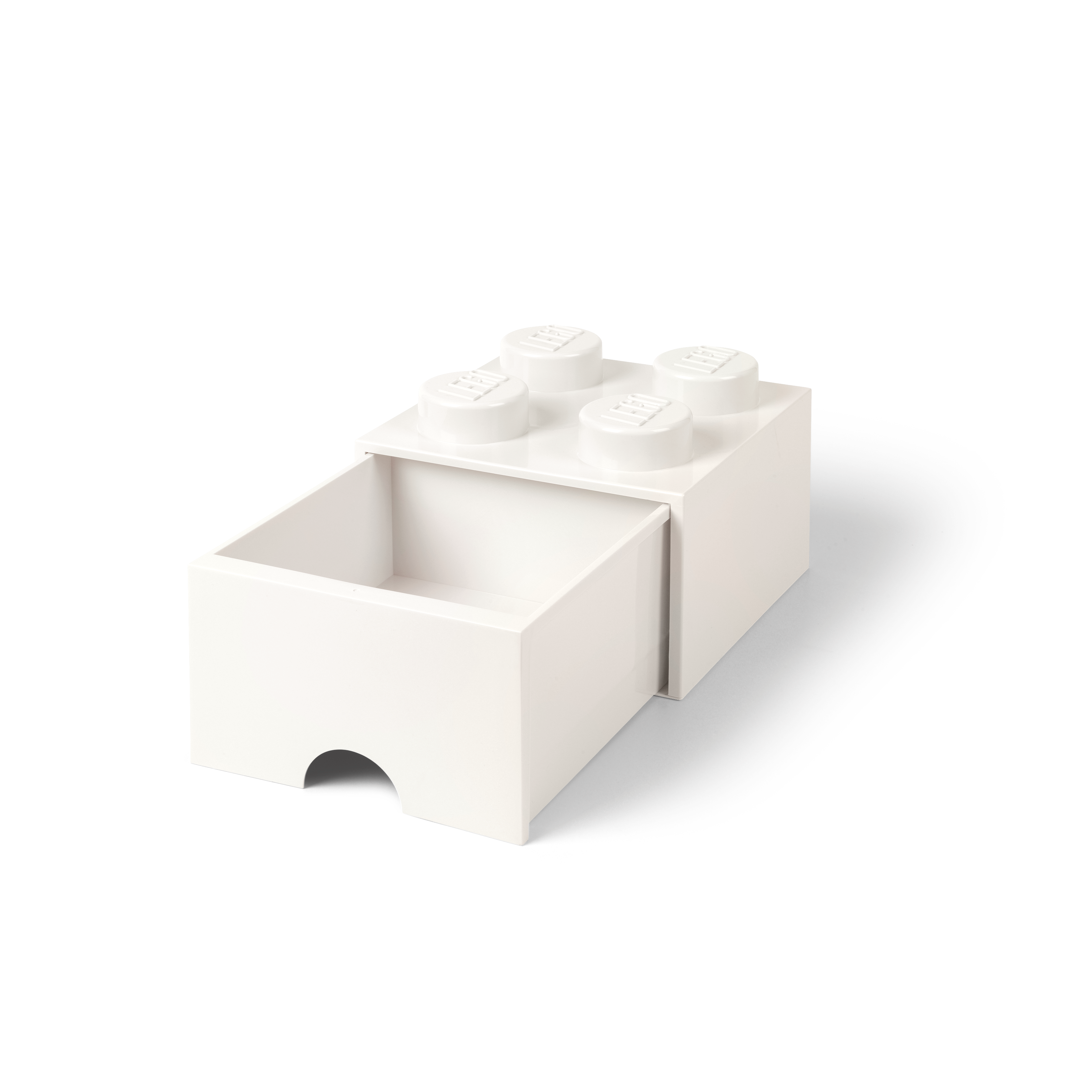 4-Stud Brick Drawer – White