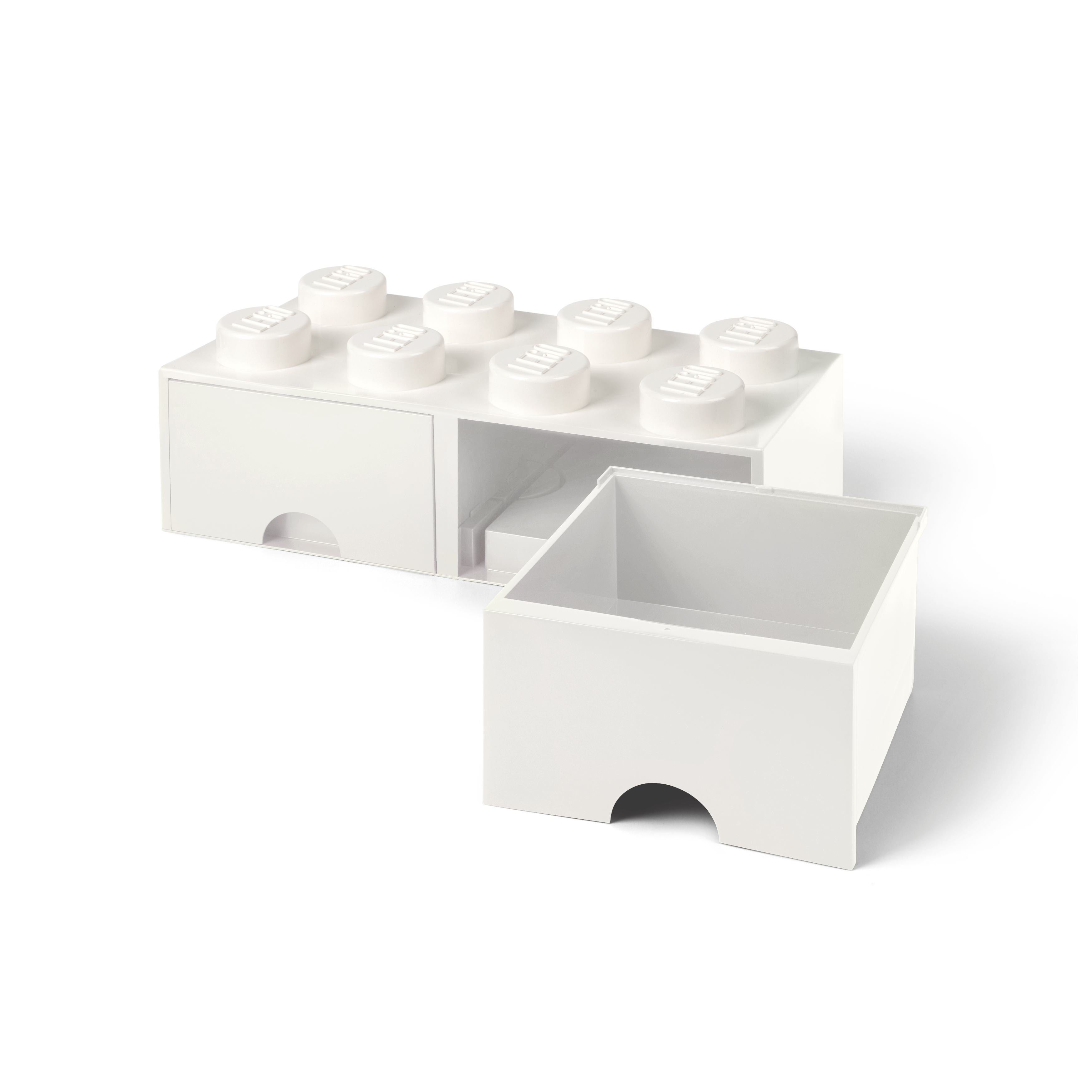 8-Stud Brick Drawer – White