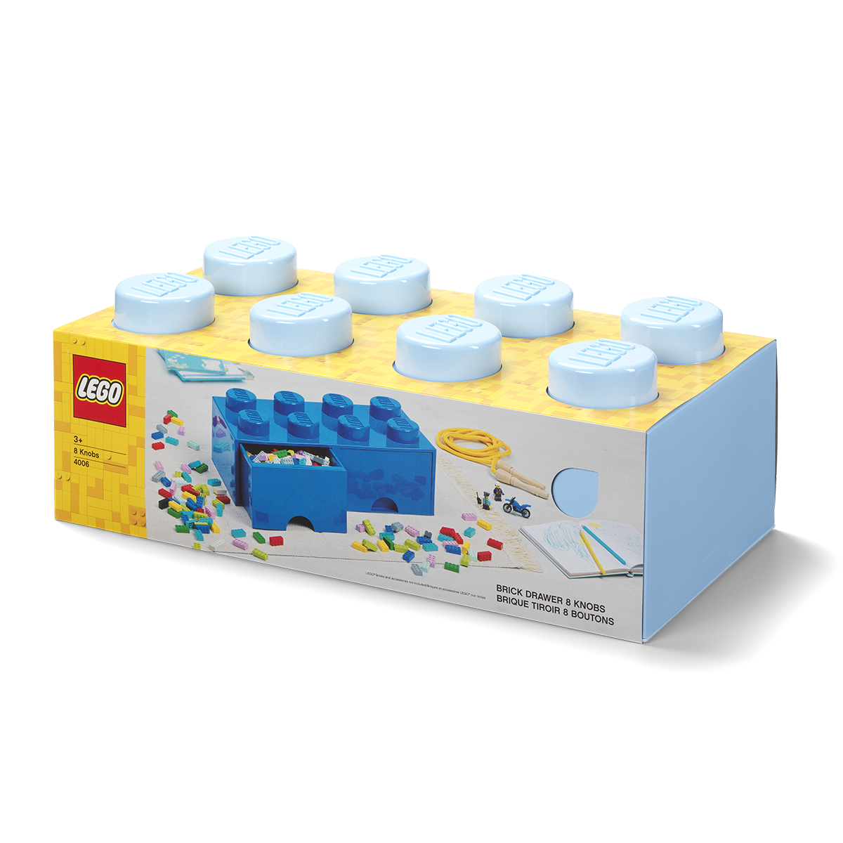 8-Stud Brick Drawer – Light Blue - Image 2