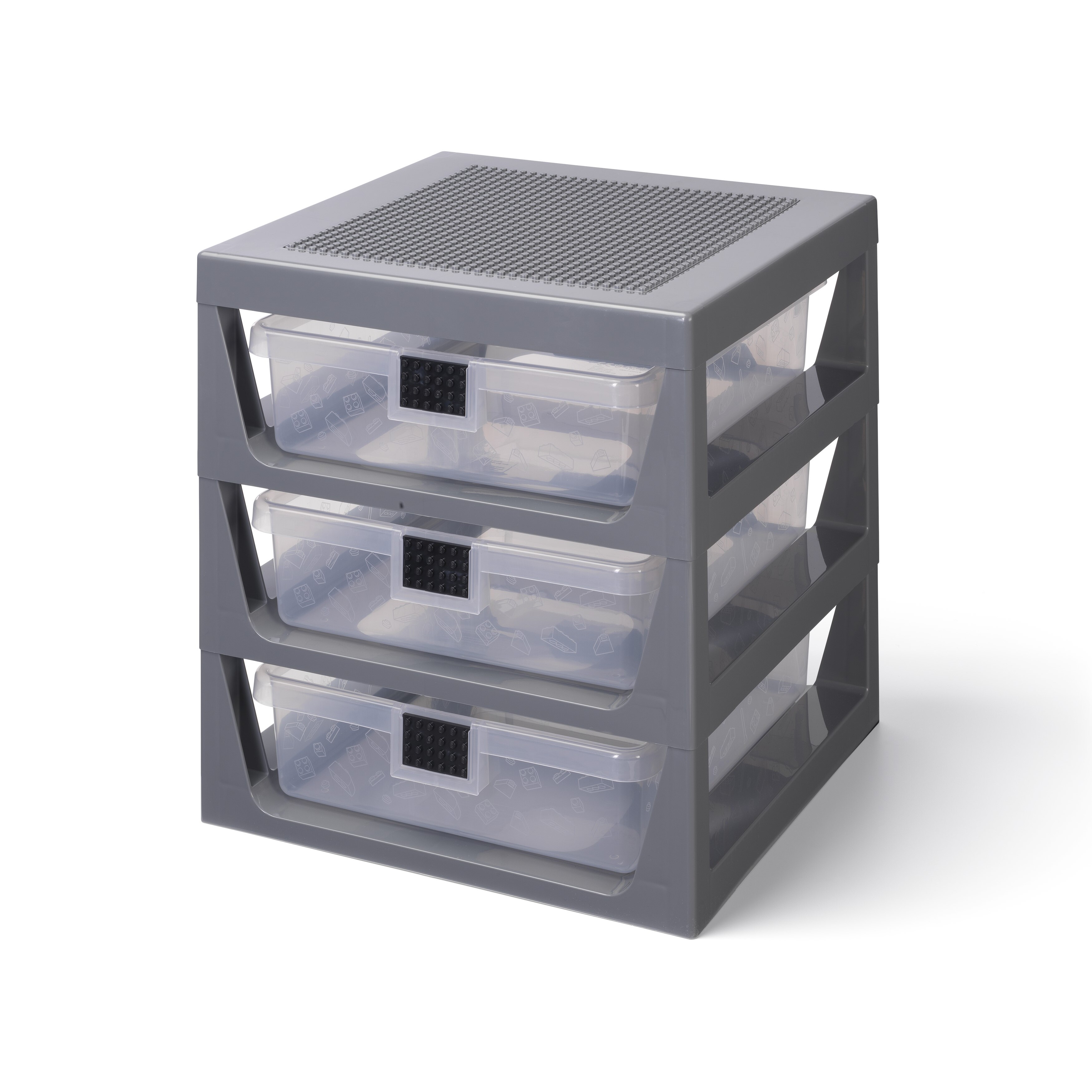 3-Drawer Storage Rack – Gray