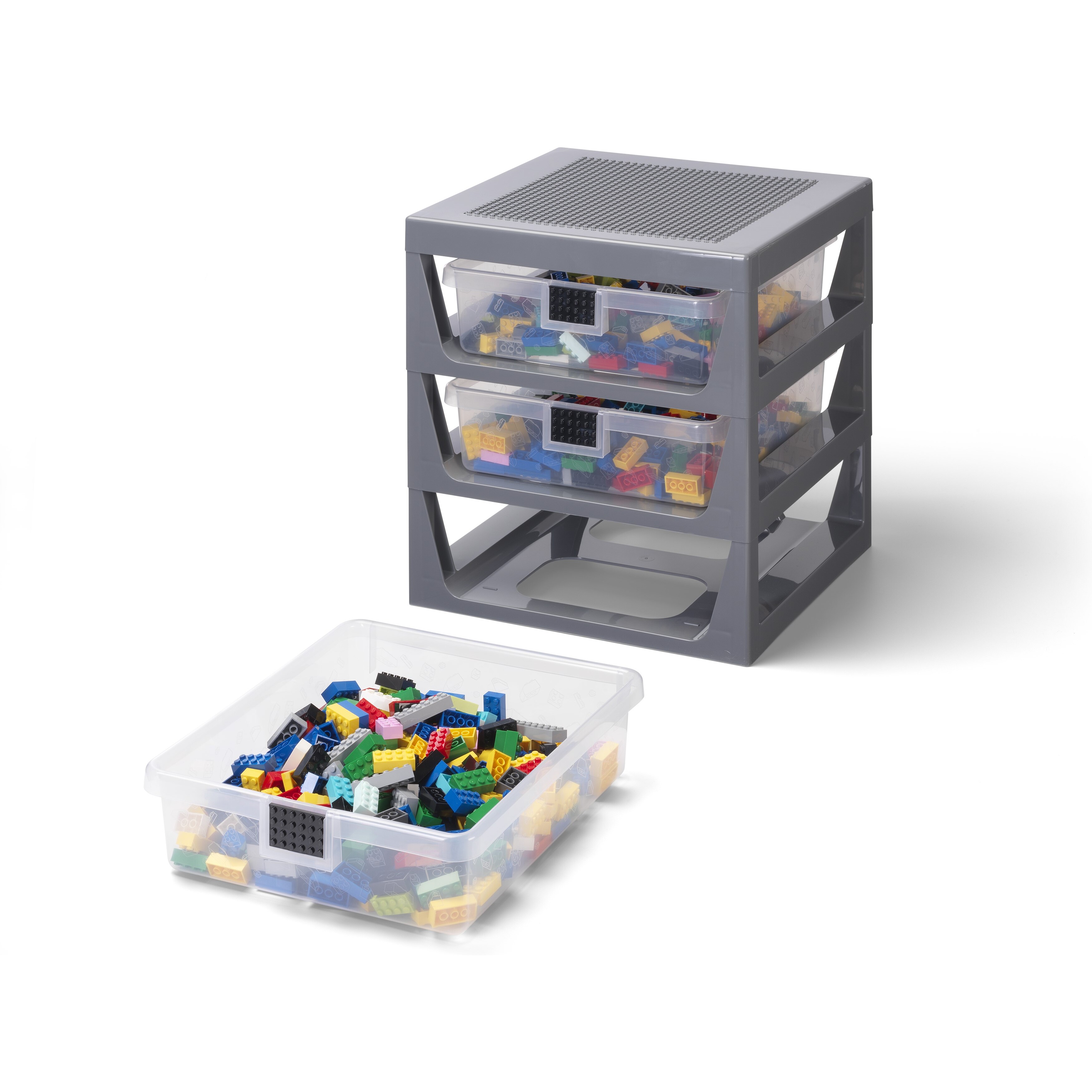 3-Drawer Storage Rack – Gray - Image 3