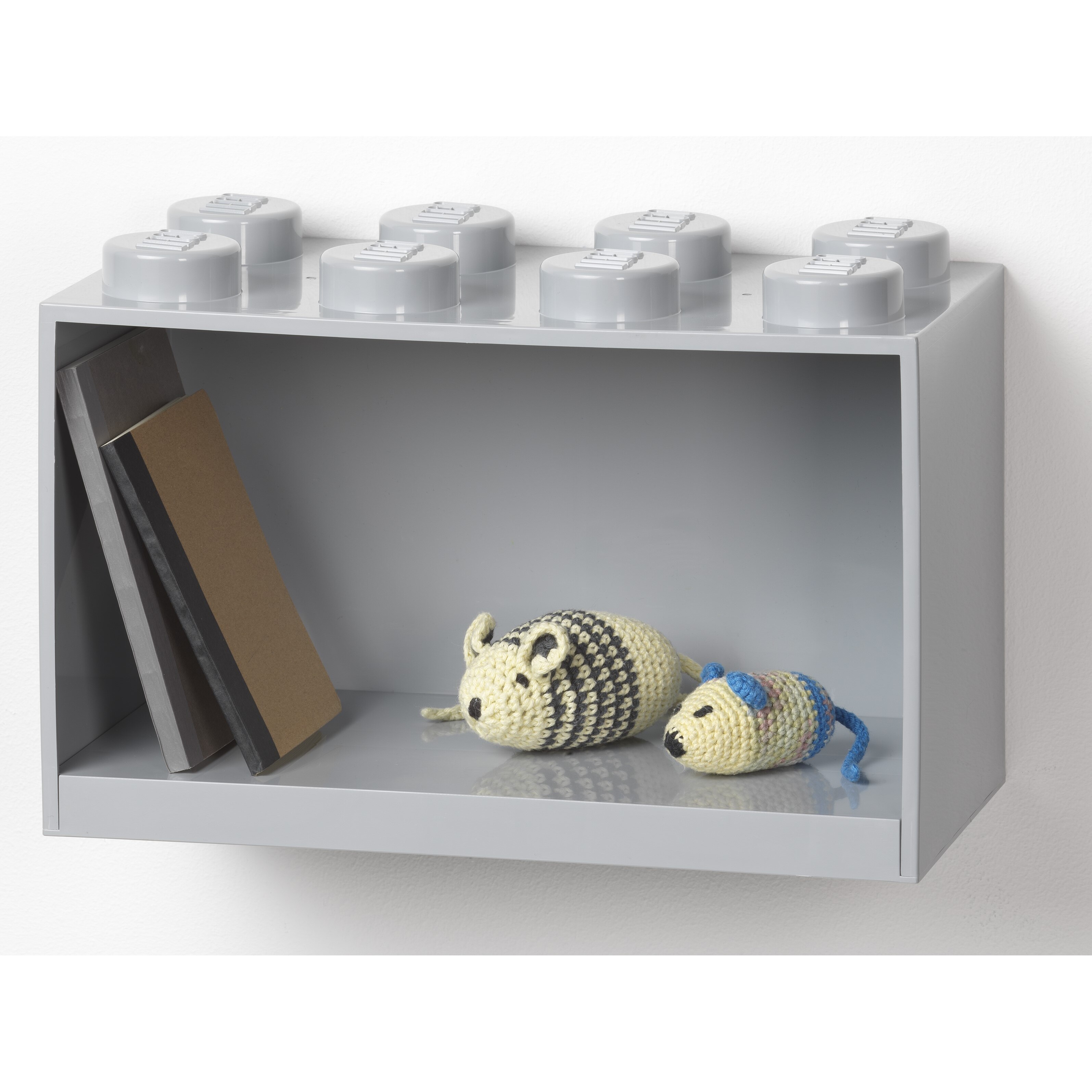8-Stud Brick Shelf – Gray - Image 3
