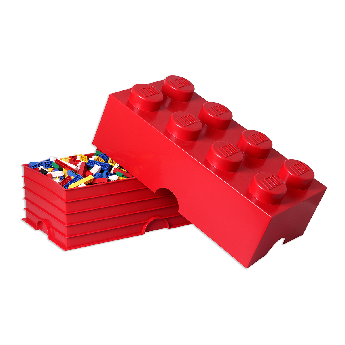 8-Stud Storage Brick – Red - Image 4