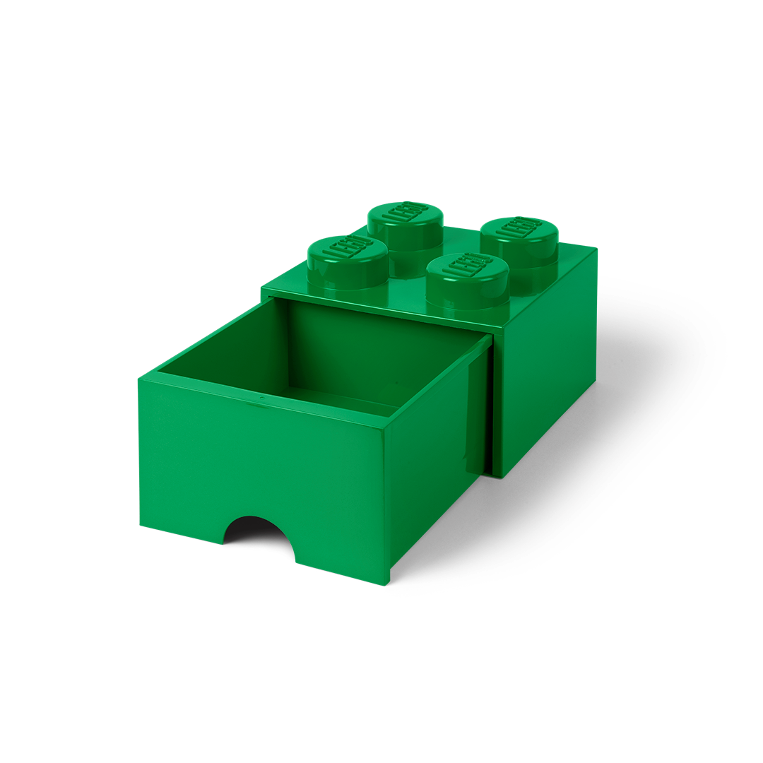 4-Stud Brick Drawer – Green