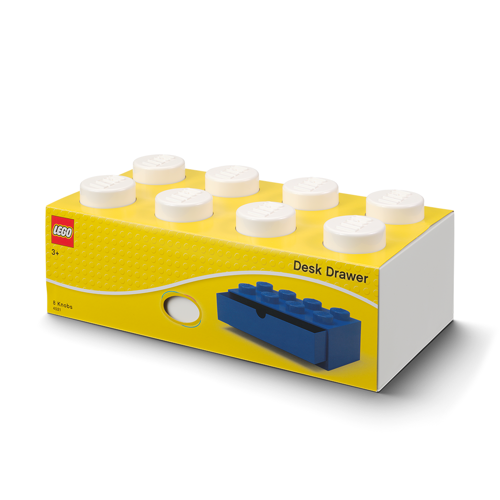 8-Stud Desk Drawer – White - Image 2