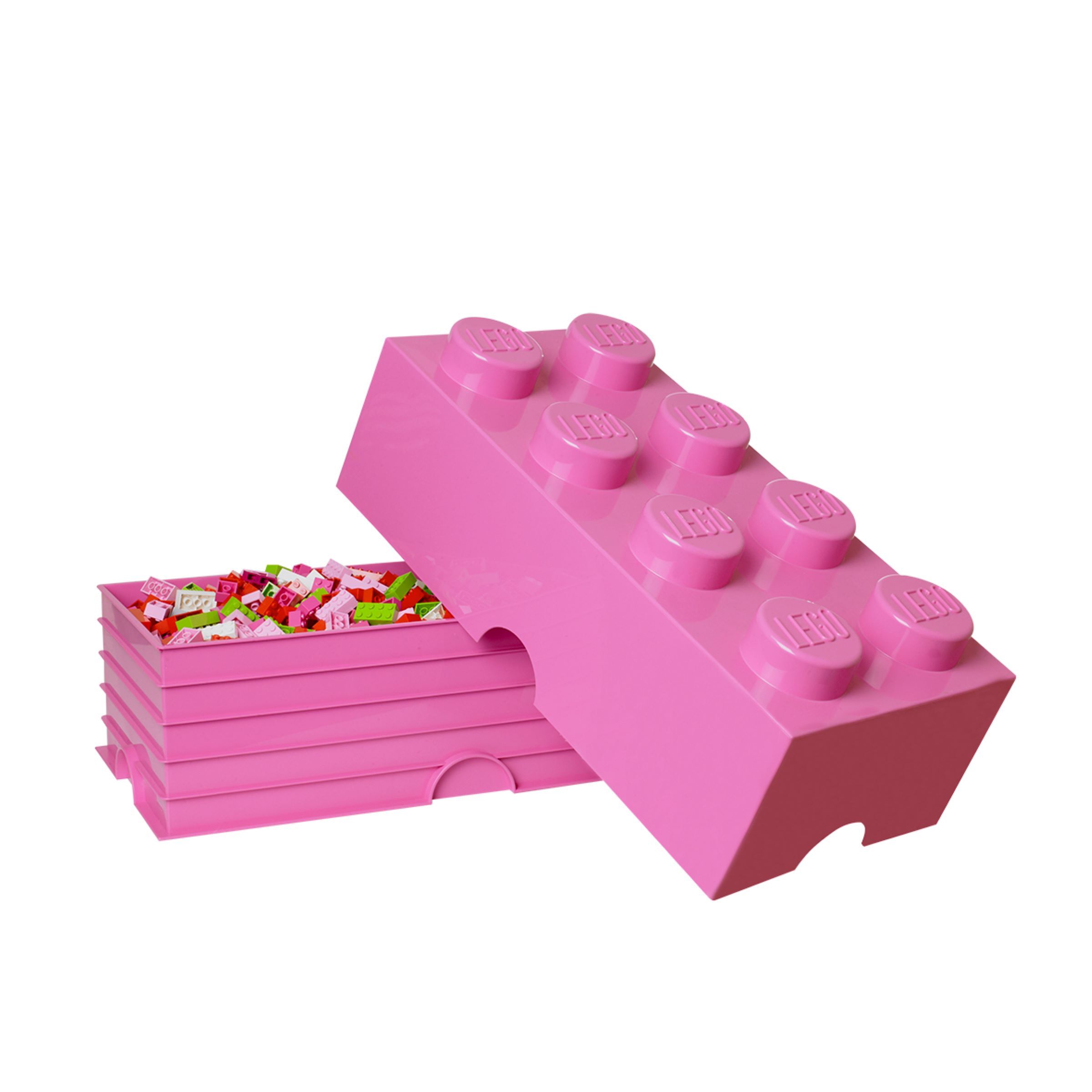 8-Stud Storage Brick – Pink - Image 3