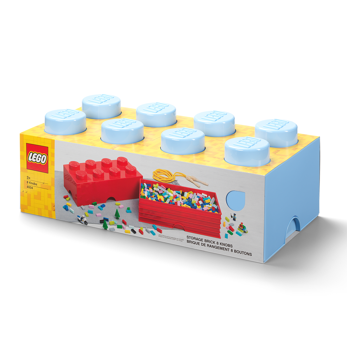 8-Stud Storage Brick – Light Blue - Image 2