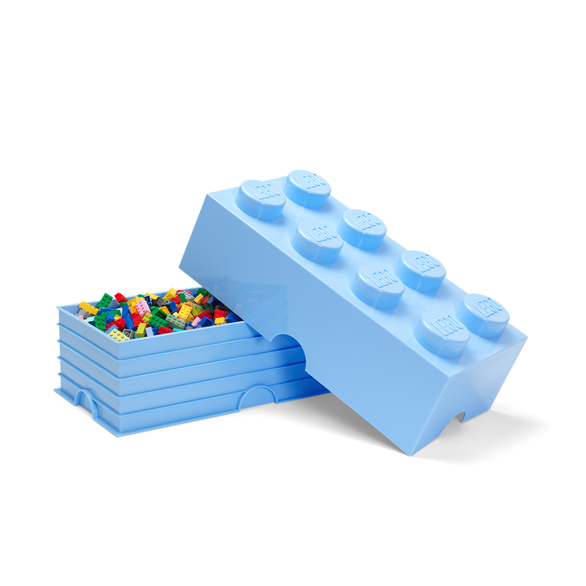 8-Stud Storage Brick – Light Blue - Image 4