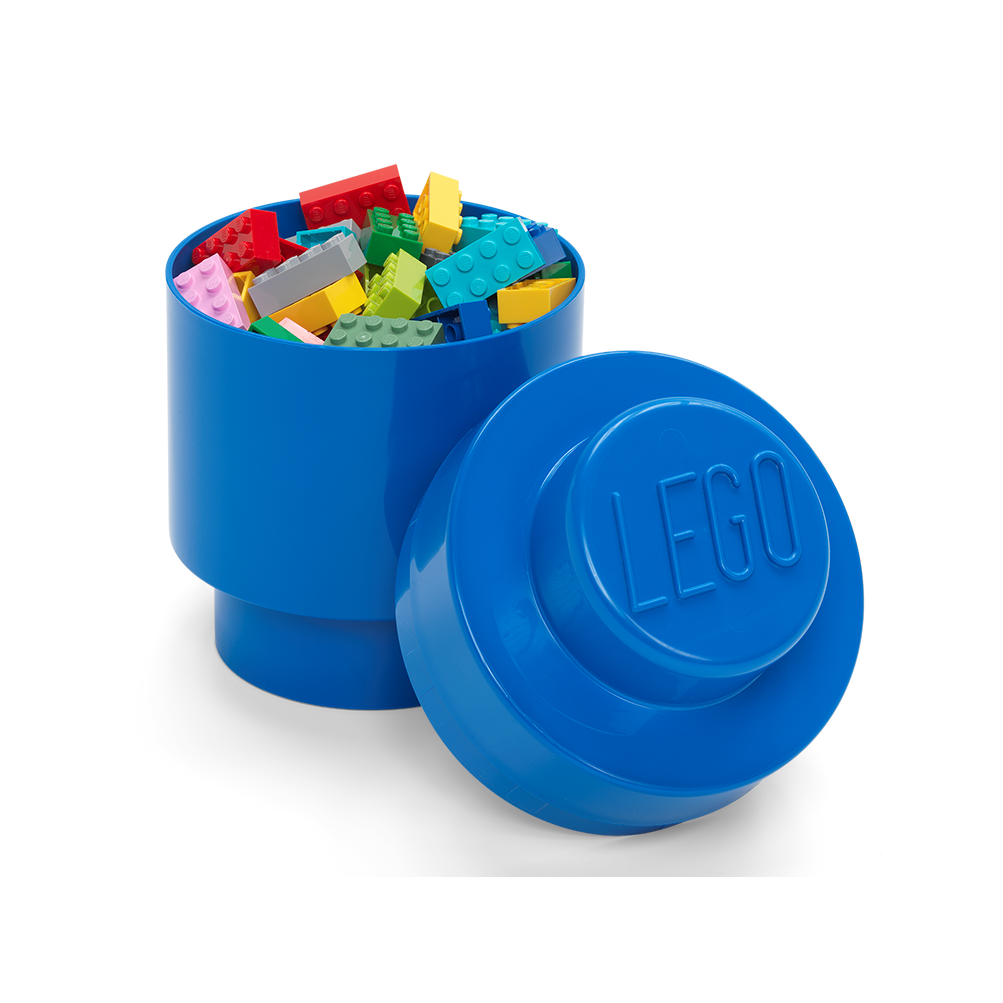 1-Stud Round Storage Brick – Blue - Image 2