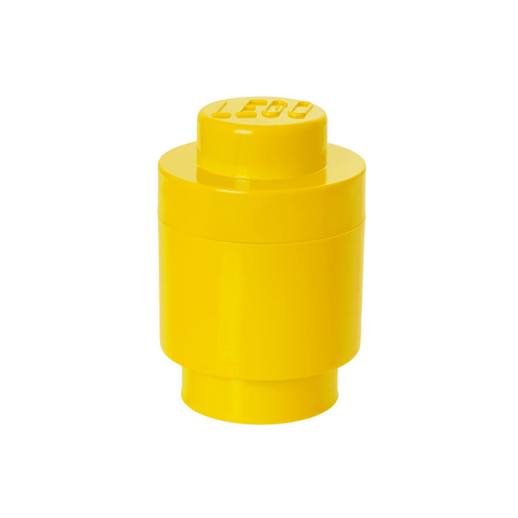 1-Stud Round Storage Brick – Yellow