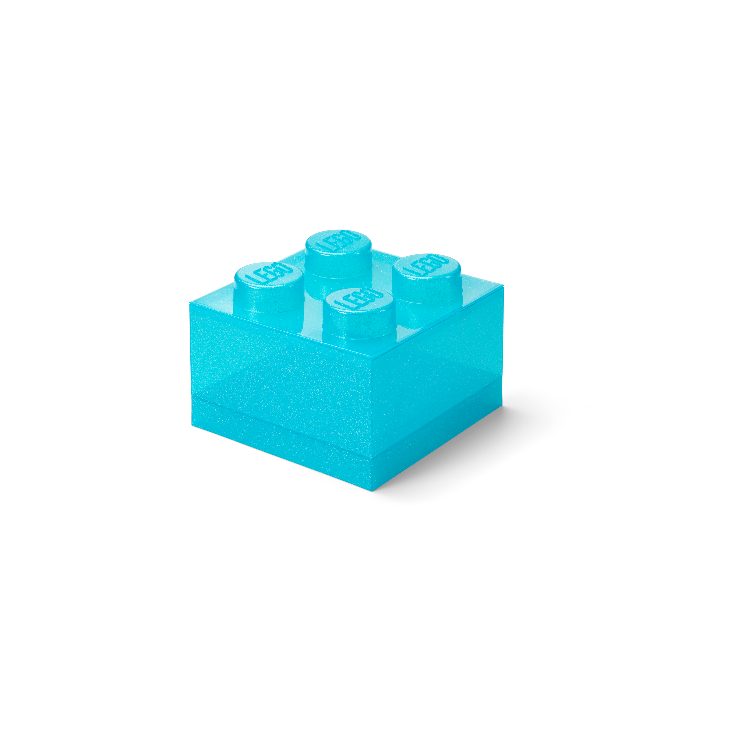 Light Blue Clear Brick-Shaped Storage Box - Image 3