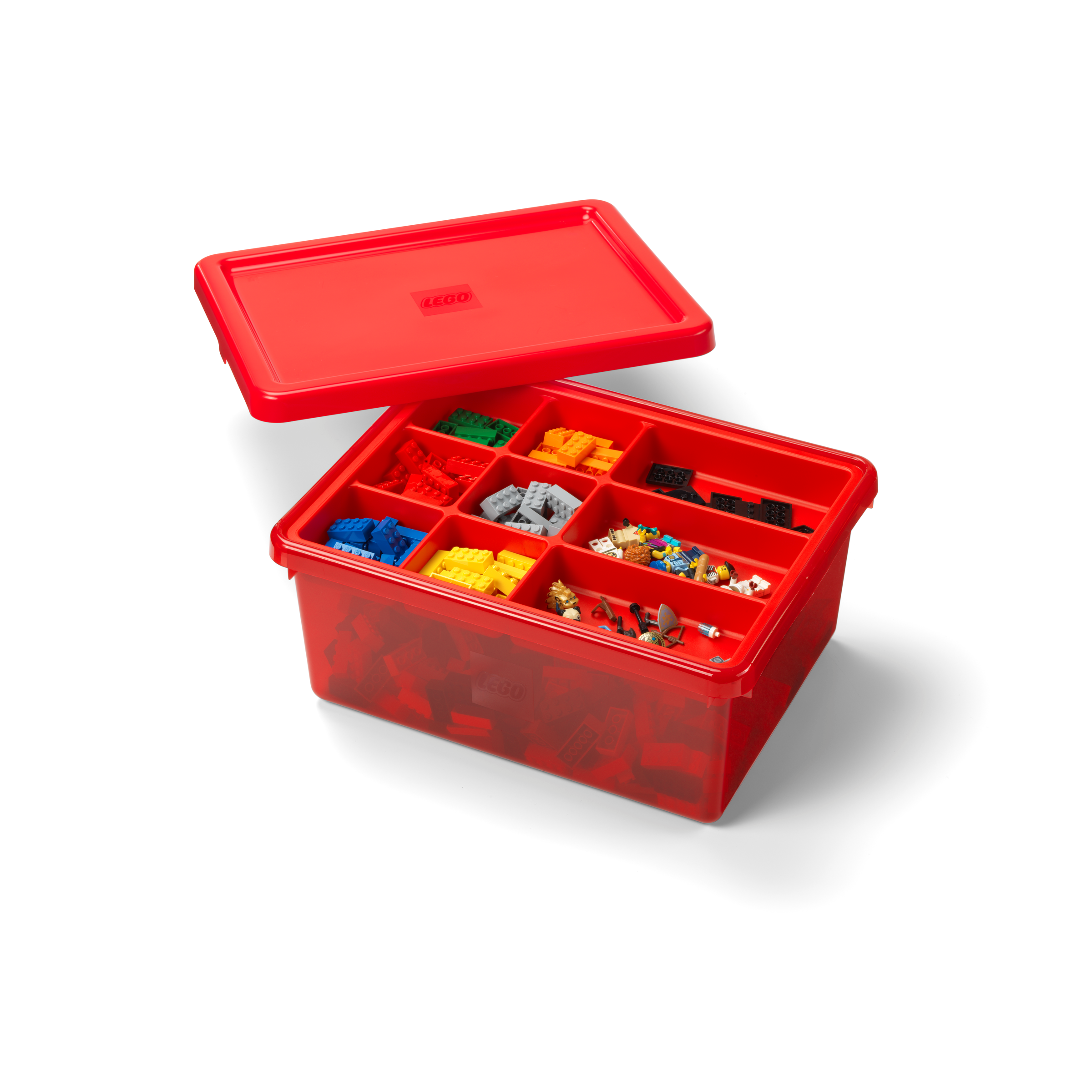 Red Compartment Storage Box