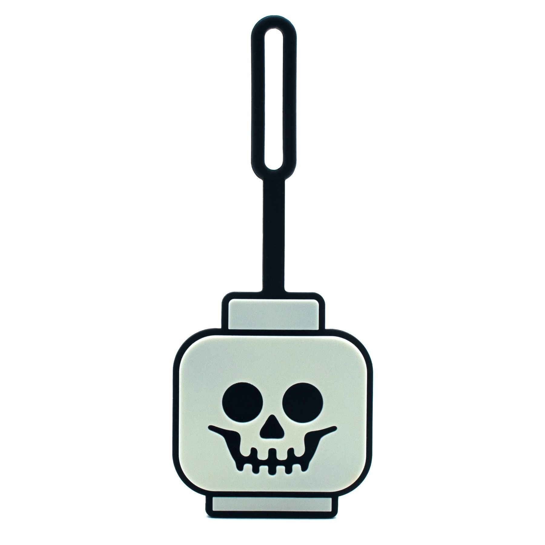 Skeleton Head Glow-In-The-Dark Bag Tag