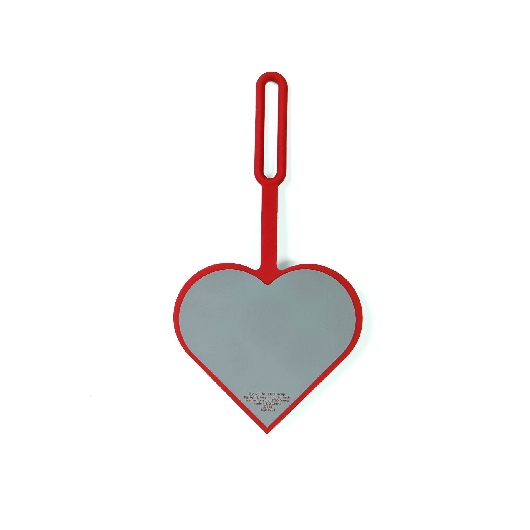 3X3 Heart Bag Tag – Red - Image 2