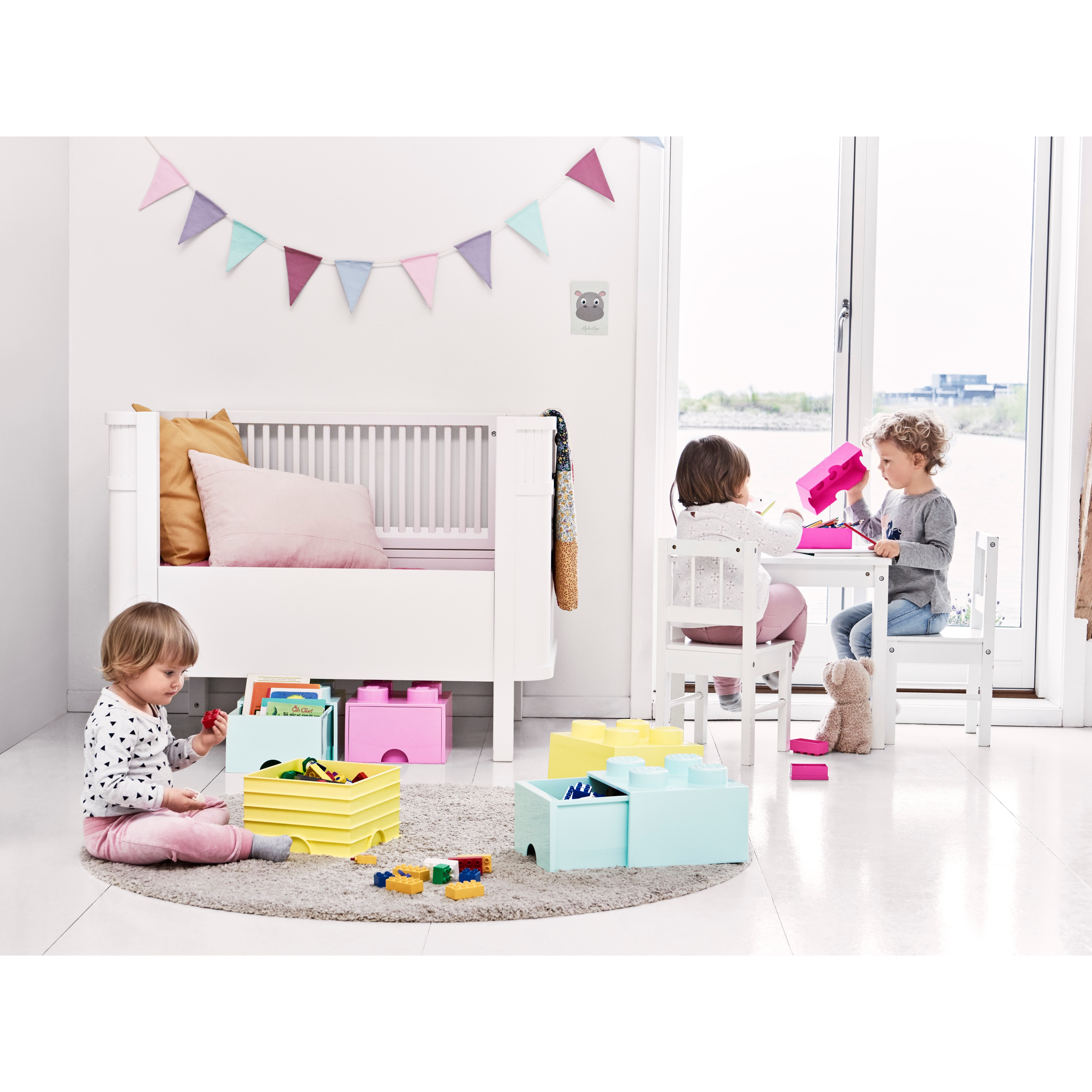 Lego 4-Stud Light Purple Storage Brick Drawer - Image 5